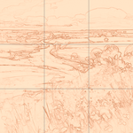 Sepia sketch with grid