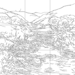 Line drawing with grid