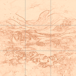 Sepia sketch with grid