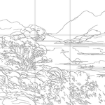 Line drawing with grid