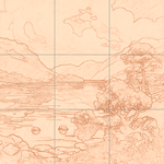 Sepia sketch with grid