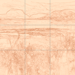 Sepia sketch with grid