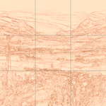 Sepia sketch with grid