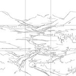 Line drawing with grid