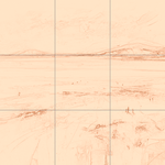 Sepia sketch with grid