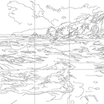 Line drawing with grid