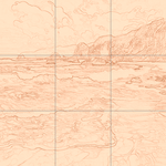 Sepia sketch with grid