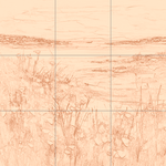 Sepia sketch with grid