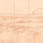 Sepia sketch with grid