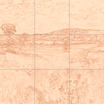 Sepia sketch with grid