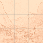 Sepia sketch with grid