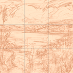 Sepia sketch with grid