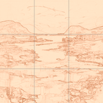 Sepia sketch with grid