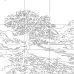 Line drawing with grid