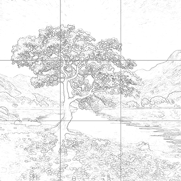 Sketch with grid