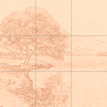 Sepia sketch with grid