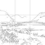 Line drawing with grid