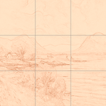 Sepia sketch with grid