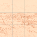 Sepia sketch with grid