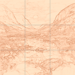 Sepia sketch with grid