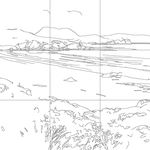 Line drawing with grid