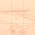 Sepia sketch with grid