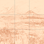 Sepia sketch with grid