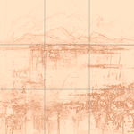 Sepia sketch with grid