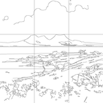 Line drawing with grid