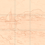 Sepia sketch with grid