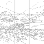 Line drawing with grid