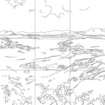 Line drawing with grid