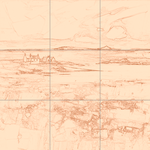 Sepia sketch with grid