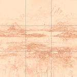 Sepia sketch with grid