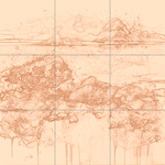 Sepia sketch with grid