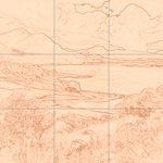 Sepia sketch with grid