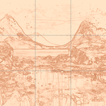 Sepia sketch with grid