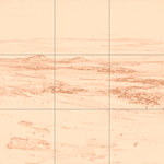 Sepia sketch with grid