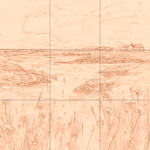 Sepia sketch with grid