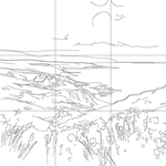 Line drawing with grid