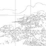 Line drawing with grid