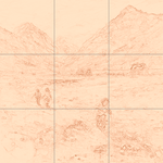 Sepia sketch with grid