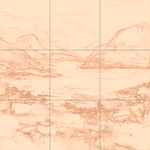 Sepia sketch with grid