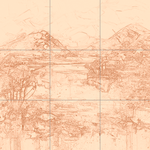 Sepia sketch with grid