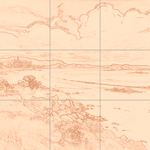 Sepia sketch with grid