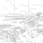 Line drawing with grid