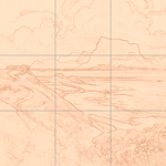 Sepia sketch with grid