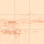 Sepia sketch with grid