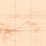 Sepia sketch with grid