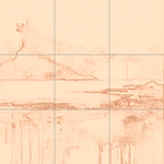 Sepia sketch with grid